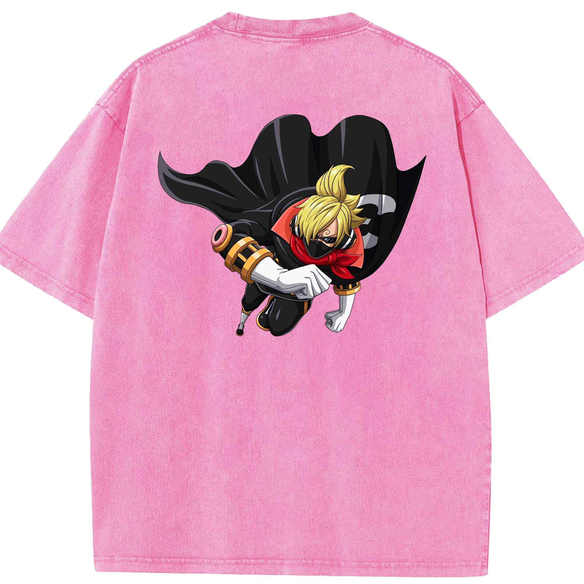 ワンピース サンジ ONE PIECE Sanji 綿100% ヴィンテージ風 半袖Tシャツ（背面プリント）